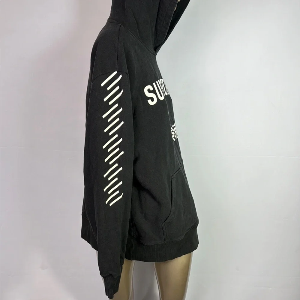 Superdry Core Sport In Black Hoodie Bold Branding Casual Style - Picture 7 of 9
